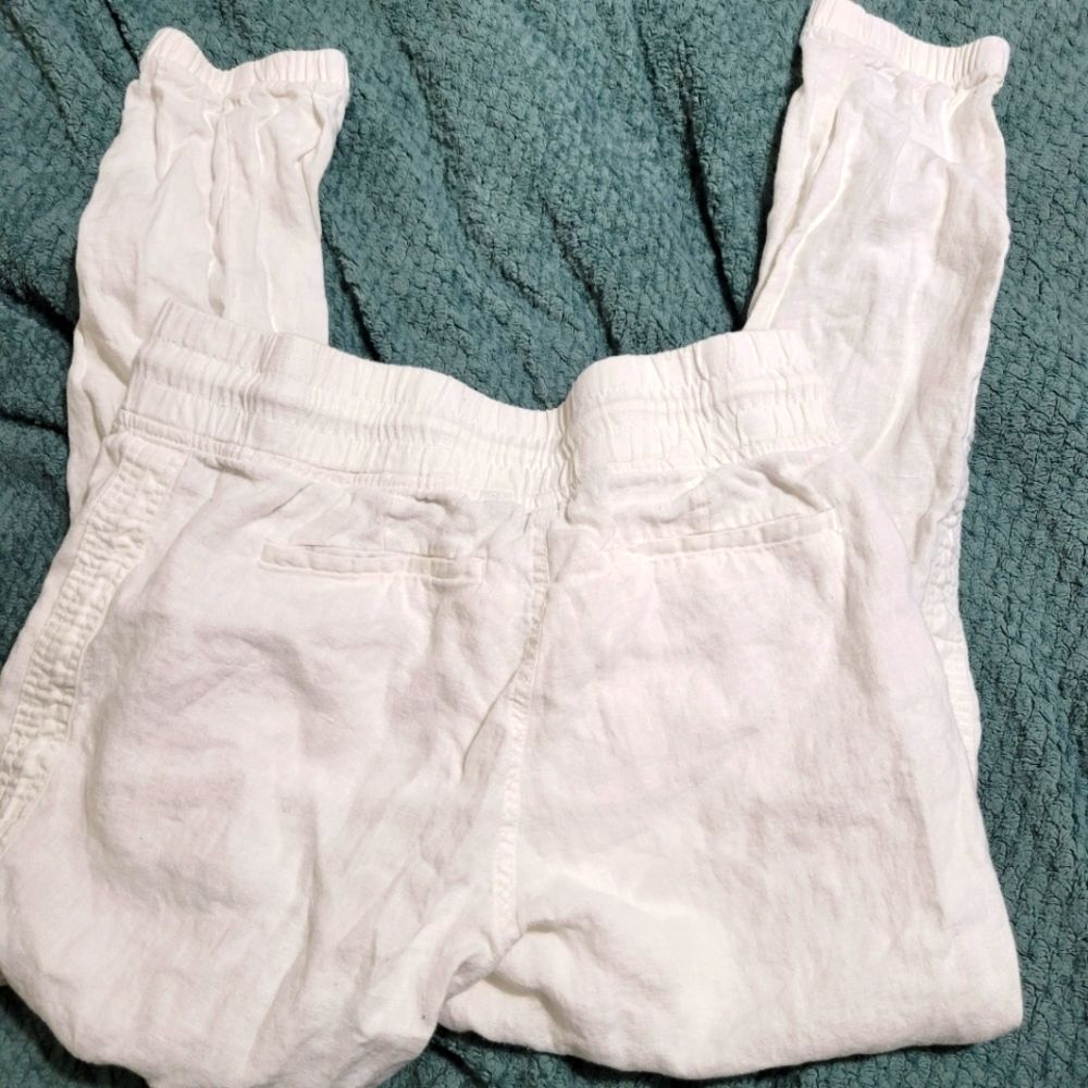 Athleta Cabo White Linen Jogger Size 6/Medium - Picture 10 of 12